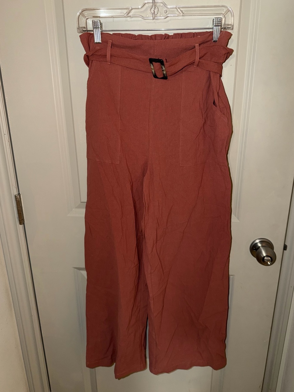 Women's Boutique Linen Pant with Belt Size Medium